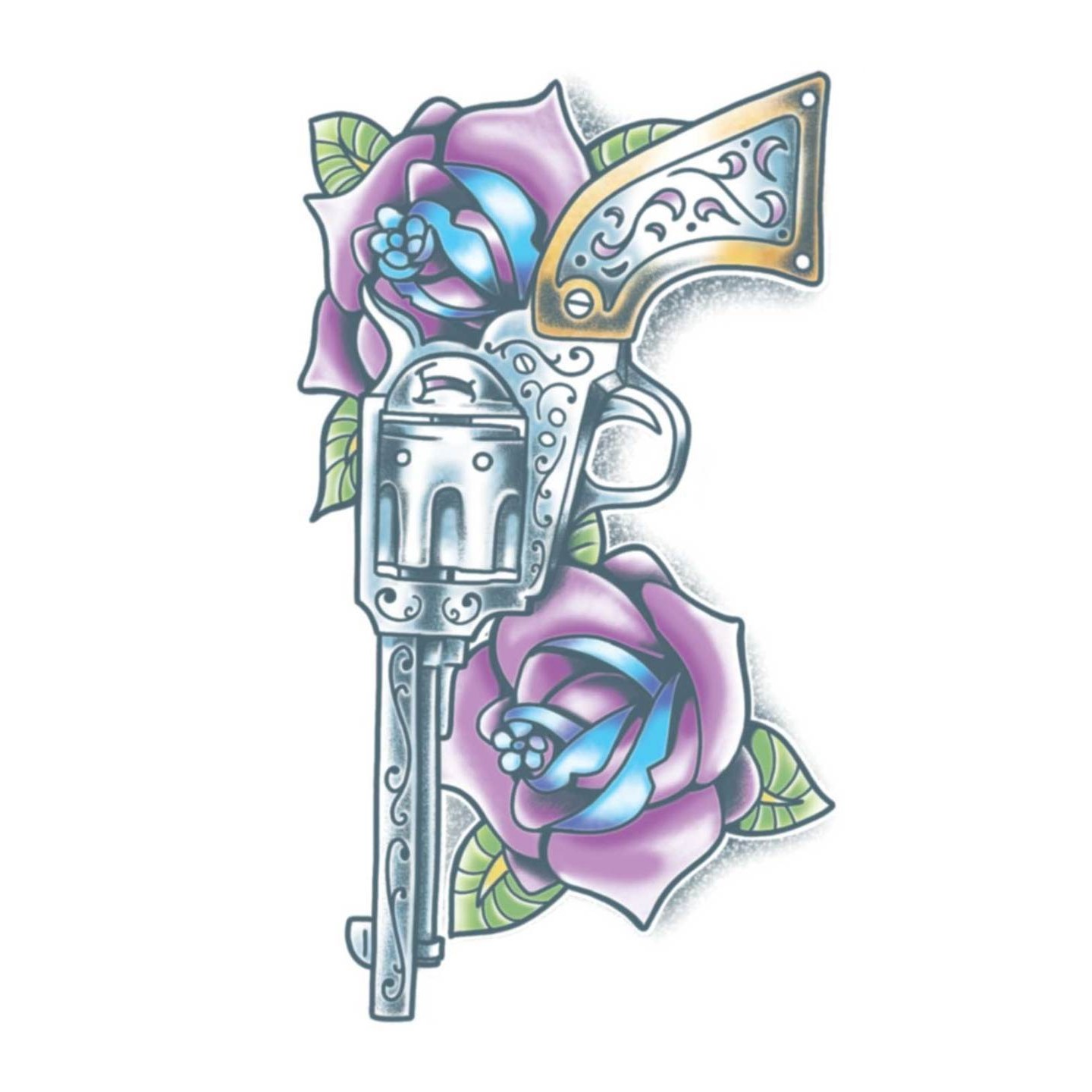 tijdelijke nep tattoo plaktattoo pistool rozen