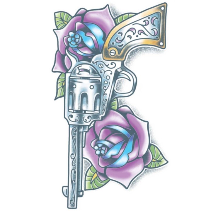 tijdelijke nep tattoo plaktattoo pistool rozen