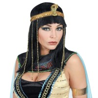 cleopatra pruik carnavalspruik zwarte feestpruik