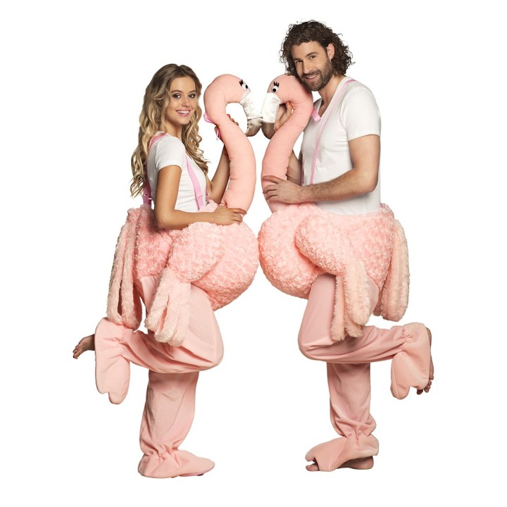 Flamingo kostuum volwassenen carry me