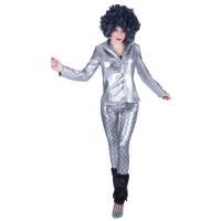 disco kleding dames zilver glitter jasje