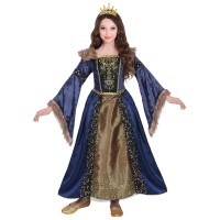 Middeleeuwse koningin kostuum kind kleding carnaval