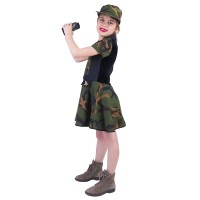 Leger soldaat jurkje Army girl kostuum