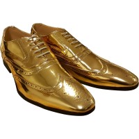 gouden glitter schoenen glamour disco heren