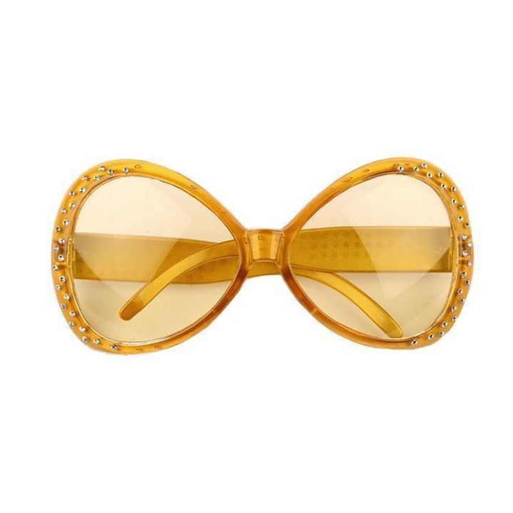 Feestbril gouden bril carnaval partybril