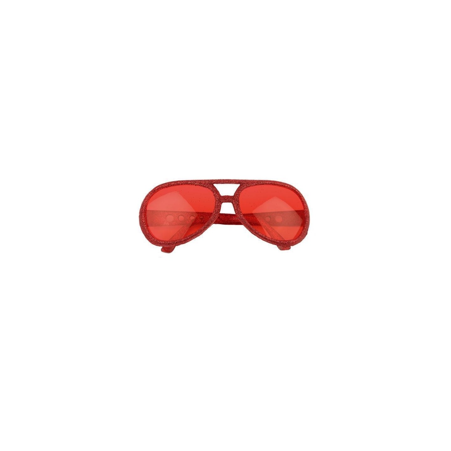 rode disco bril glitter feestbril partybril