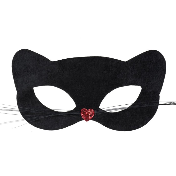 Venetiaans oogmasker zwart kat carnavalsmasker masker