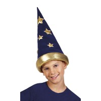 Tovenaar hoed kind tovenaarshoed blauw goud