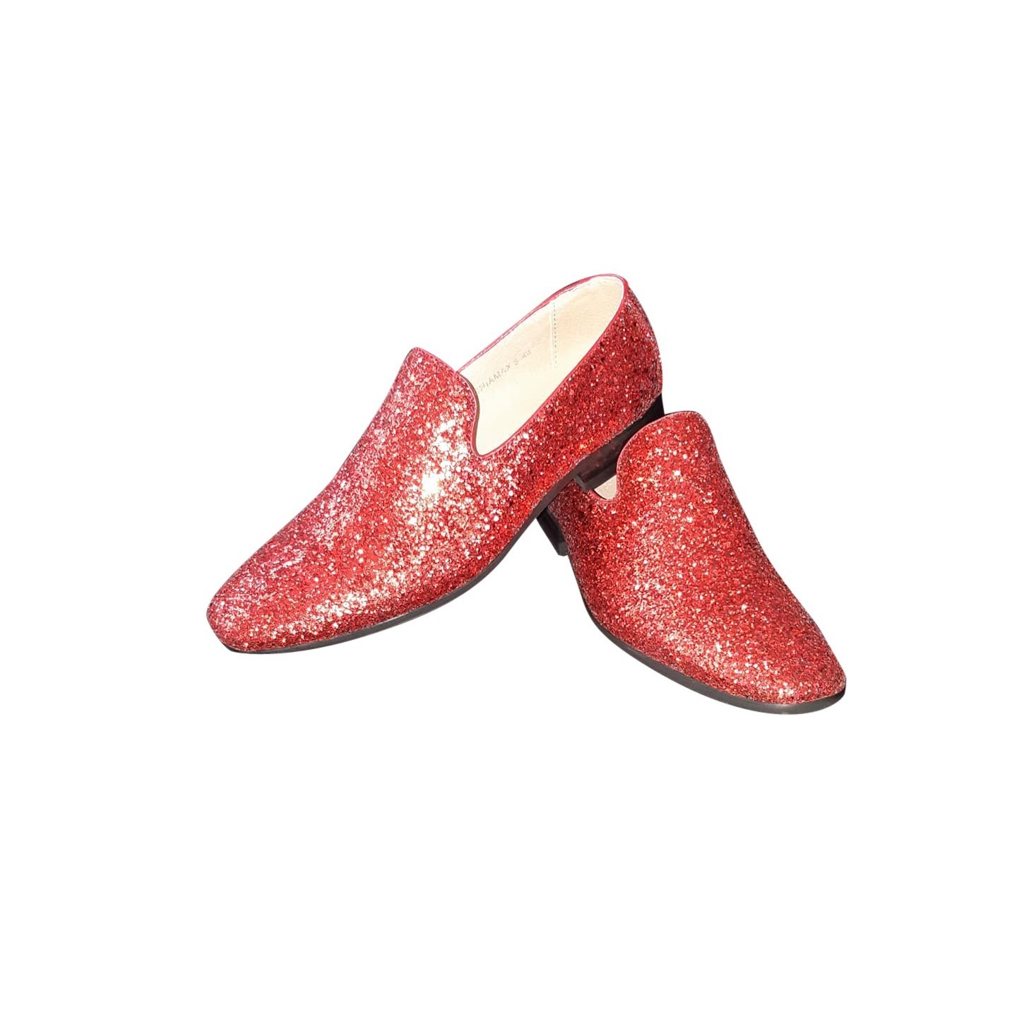 rode glitter schoenen disco heren rood
