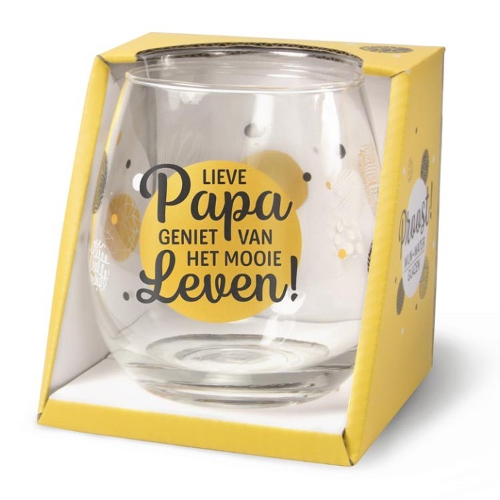 Wijn-gin-waterglas Papa Proost !