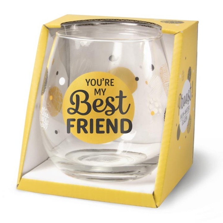 Wijn-gin-waterglas Best Friends Proost !