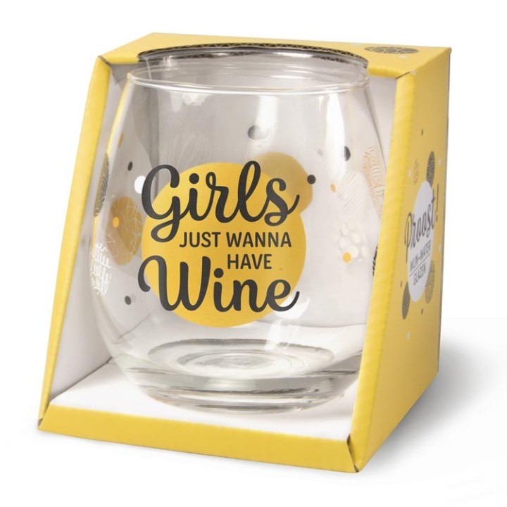 Wijn-gin-waterglas Girls Proost !