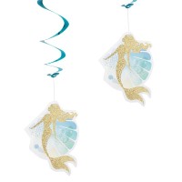 Zeemeermin feest decoratie swirls mermaid versiering