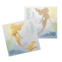 papieren zeemeermin servetten tafeldecoratie mermaid versiering