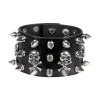 Punk biker accessoires armband spikes