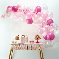 Roze ballonnenboog DIY-pakket 70-delig