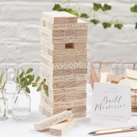 alternatief gastenboek bruiloft jenga hout