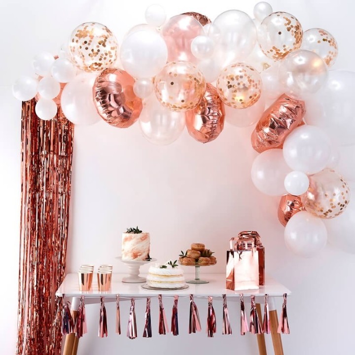 Rosé goud ballonnenboog DIY 70-delig