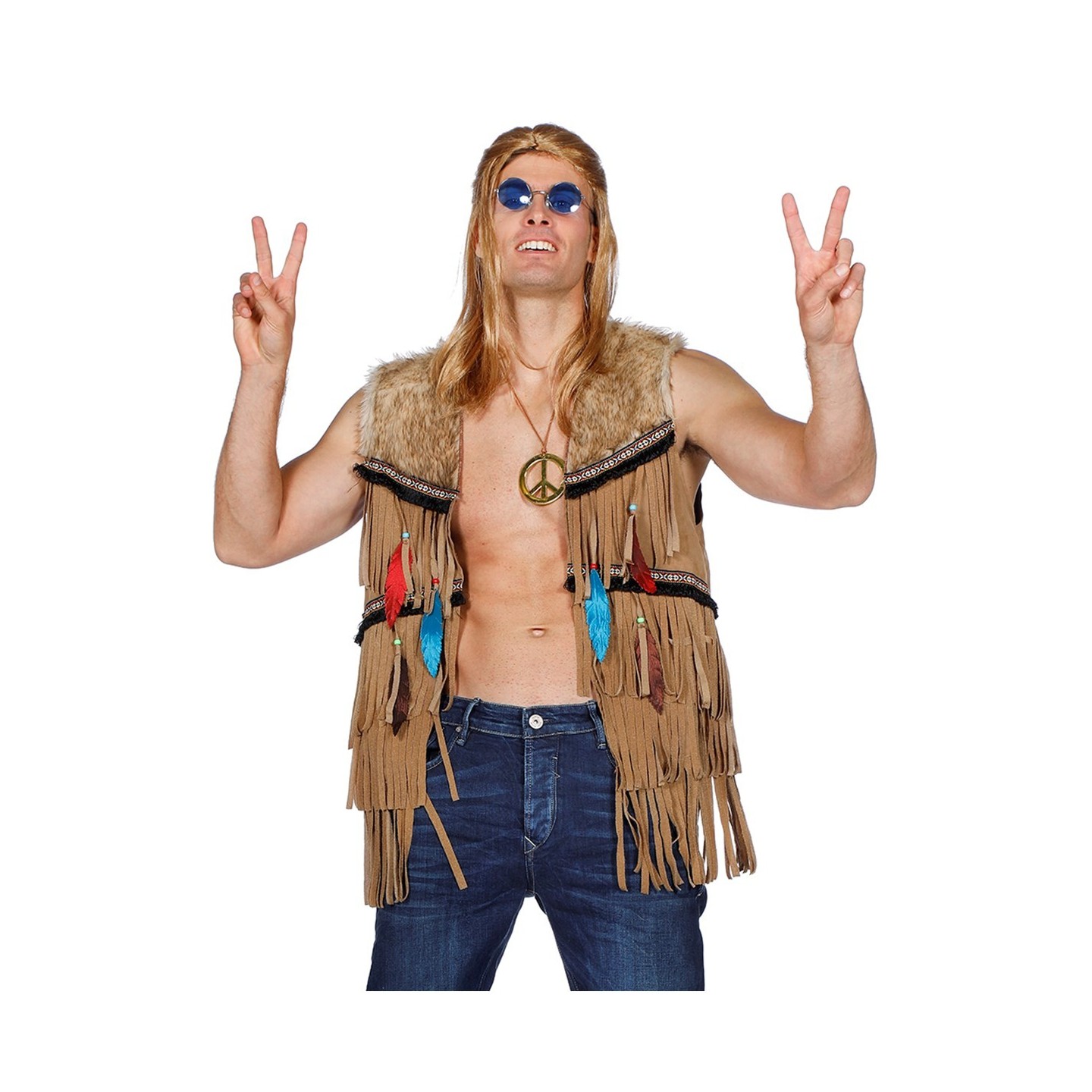 Hippie gilet Indianen vest | Jokershop.be - Verkleedkleding