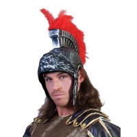 romeinse helm pluimen rood carnaval