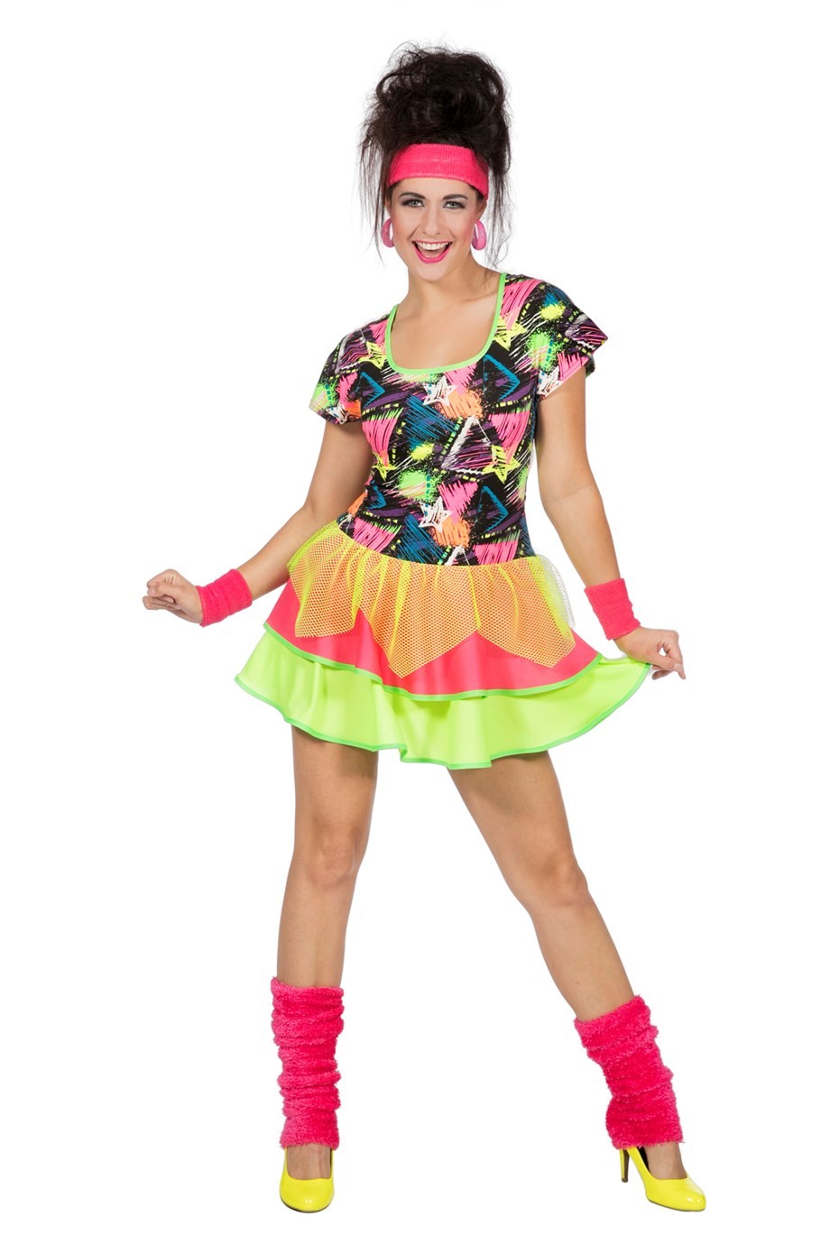 Kip Tegenstrijdigheid Heup Jaren 80 jurk bestellen ? | Jokershop.be - Fluo neon kleding