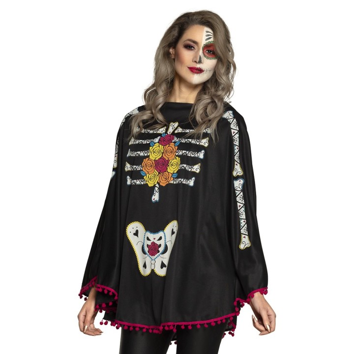 Mexicaanse poncho Day of the Dead