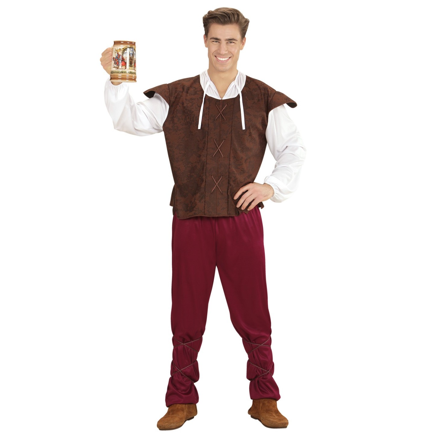 Middeleeuwse ober kostuum Breugel outfit man