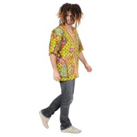 Hippie hemd heren woodstock kleding carnaval