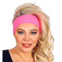 Fluo haarband roze hoofdband neon accessoires
