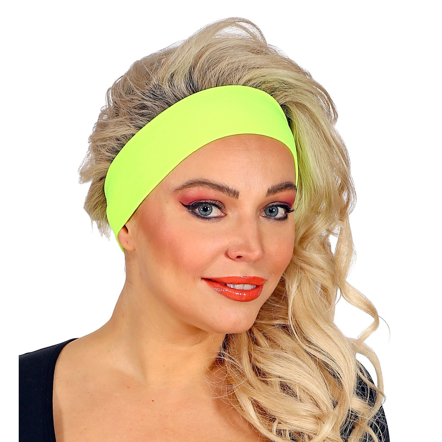 Fluo haarband geel hoofdband neon accessoires