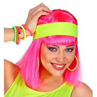 Fluo haarband geel hoofdband neon accessoires