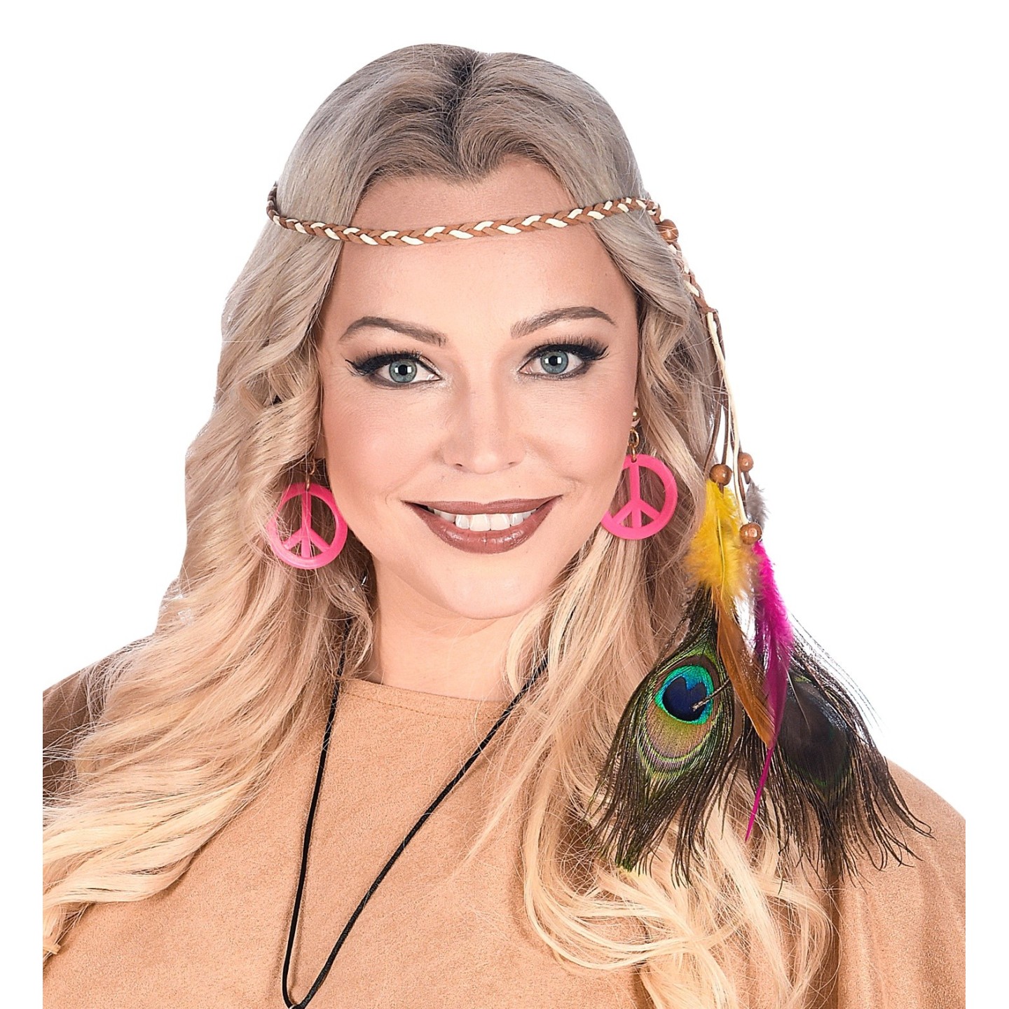 Valkuilen Uitdrukking Vallen Hippie hoofdband met veren | Jokershop.be - Verkleedwinkel