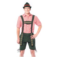 goedkope Lederhosen groen Tiroler broek kleding