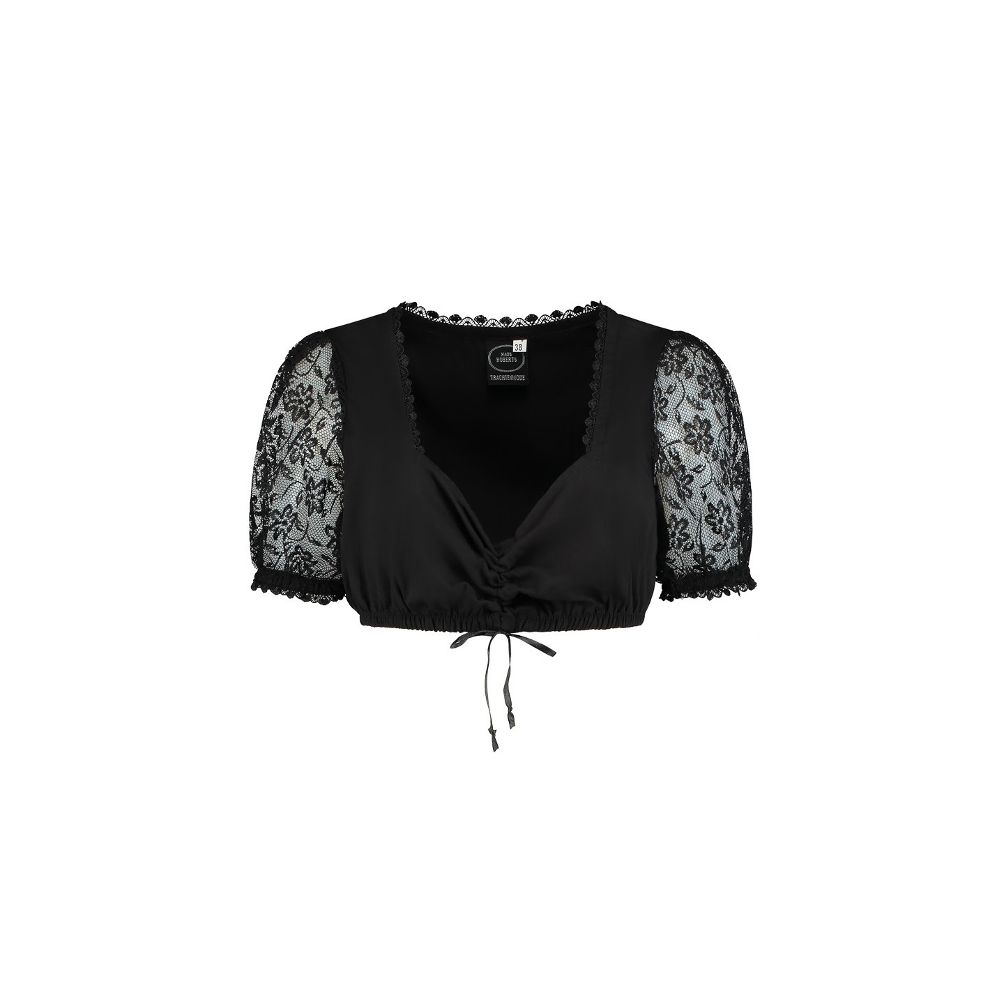 zwarte Dirndl blouse kant tiroler kledij