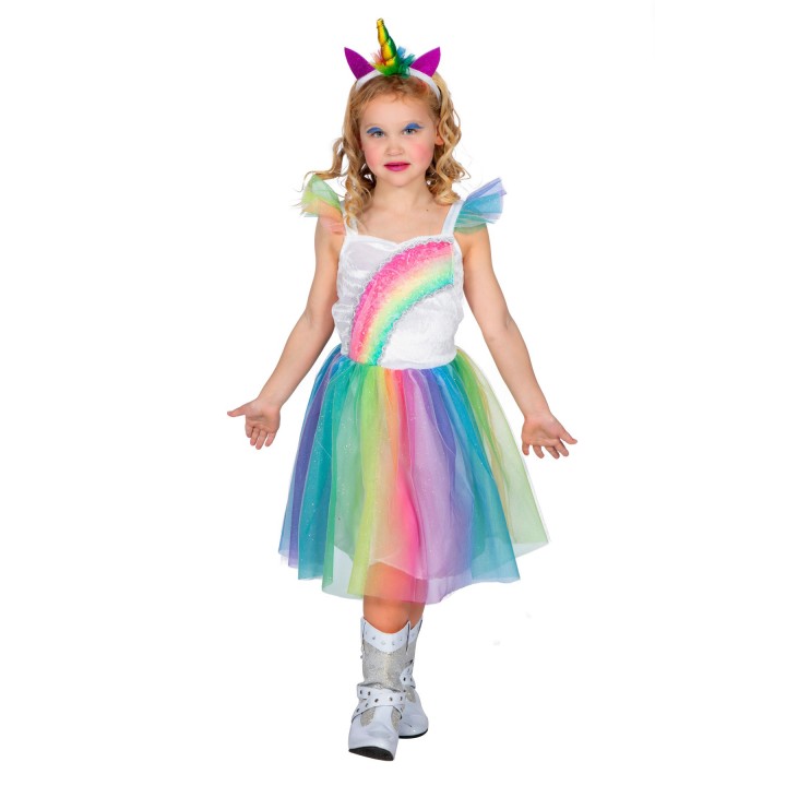 Eenhoorn unicorn jurk kostuum regenboog kind