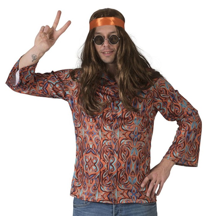 hippie hemd heren carnaval verkleedkleding