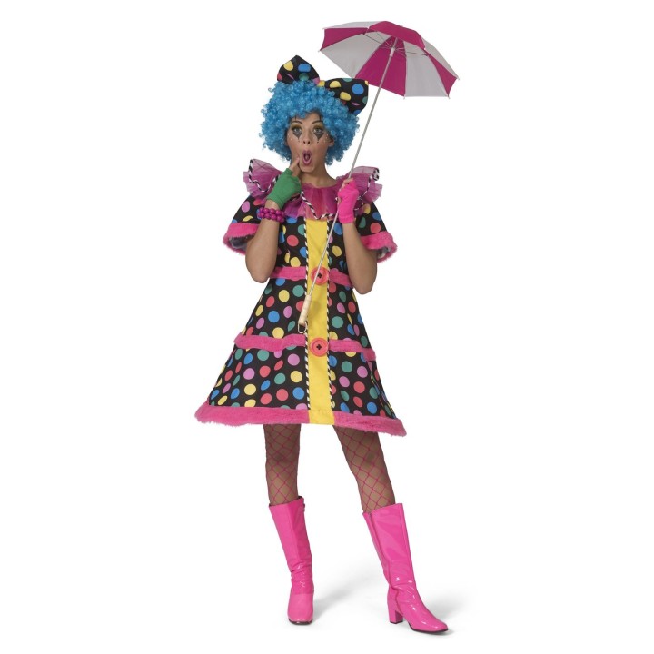 Clown jurkje dames carnaval kostuum clownspak 