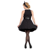 jaren 50 jurk retro polkadots zwart