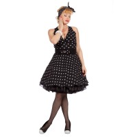 jaren 50 jurk retro polkadots zwart
