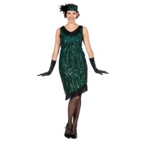 20's Charleston jurk Charlotte smaragdgroen