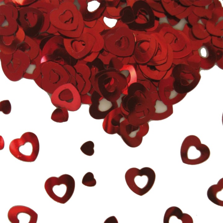 Valentijn confetti hartjes tafelconfetti tafelversiering
