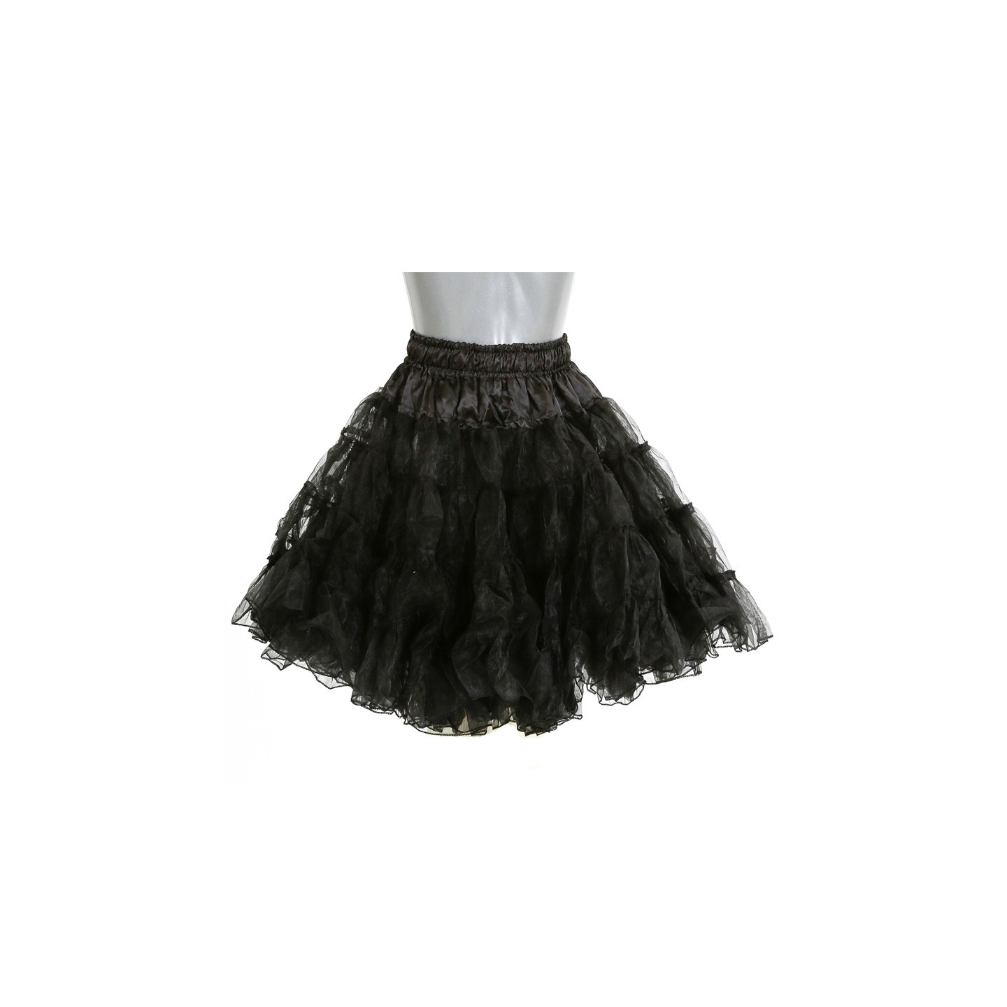 zwarte petticoat 2-laags deluxe