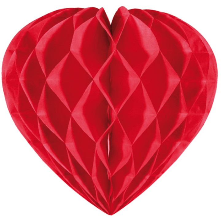 honeycomb hart rood valentijn decoratie versiering