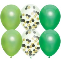 Confetti ballonnen mix jungle groen 6 stuks