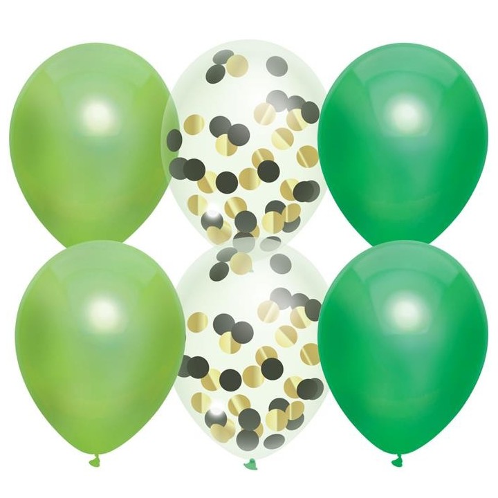 Confetti ballonnen jungle groen