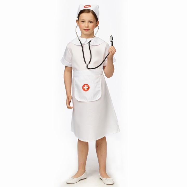 verpleegster pakje kind carnaval kostuum verkleedkleding
