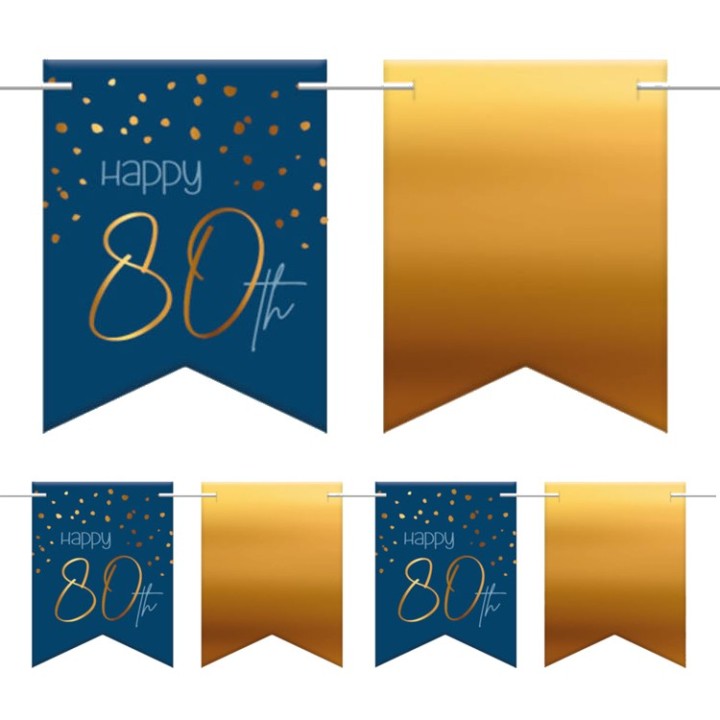 vlaggenlijn verjaardag 80 jaar versiering slinger