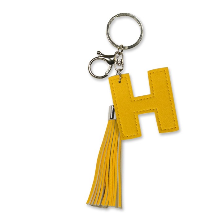 Tassel sleutelhanger letter H cadeautje