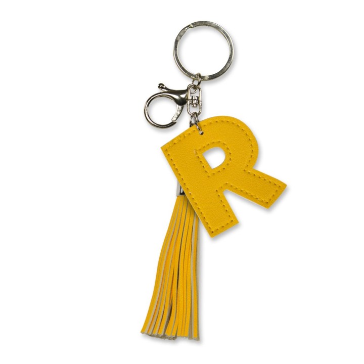 Tassel sleutelhanger letter R cadeautje