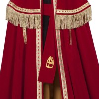Sinterklaas stola Stefan rood luxe fluweel